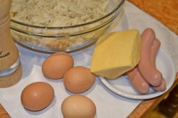 название картинки Запеканка из макарон с сосисками