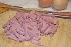 название картинки Запеканка из макарон с сосисками