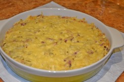 название картинки Запеканка из макарон с сосисками