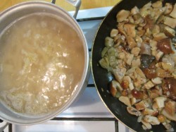 название картинки Макароны с белыми грибами