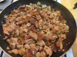 название картинки Макароны с белыми грибами