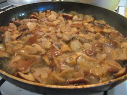 название картинки Макароны с белыми грибами