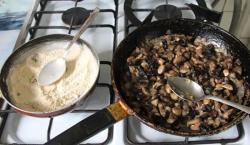 название картинки Макароны с фаршем и болгарским перцем с соусом бешамель