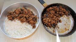 название картинки Макароны с фаршем и болгарским перцем с соусом бешамель