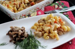 Макароны с курицей в духовке запеченные