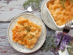 название картинки Макароны в духовке с сыром и яйцом