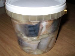 название картинки Маринованная скумбрия в банке с луком за 3 часа