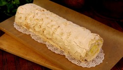 Меренговый рулет с лимонным кремом