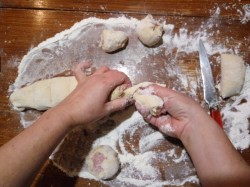 Мини пирожки без дрожжей кныши