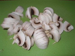 название картинки Минтай с шампиньонами в сметане в духовке