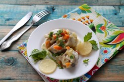 Минтай со сметаной