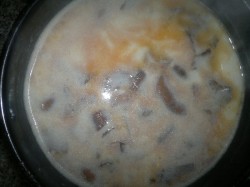 Молочный суп с рыжиками