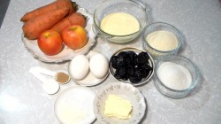 Морковная запеканка с черносливом