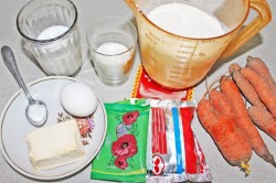 Морковные булочки с морковью и маком