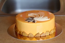 Муссовый торт с зеркальной глазурью Медовый