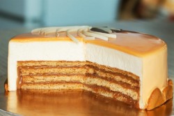 Муссовый торт с зеркальной глазурью Медовый