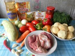 Мясное рагу с овощами из свинины - шаг 1