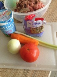 Мясной фарш на чечевице - шаг 1 Мясной фарш на чечевице - шаг 1