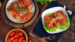 Мясные рулеты с сырно-грибной начинкой