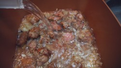 Мясо говядины в сливово-яблочном соусе