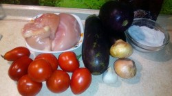 Мясо с баклажанами в мультиварке