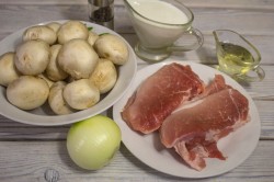 название картинки Мясо с грибами в мультиварке