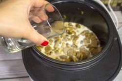 название картинки Мясо с грибами в мультиварке