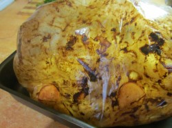 Мясо запеченное с картофелем в рукаве