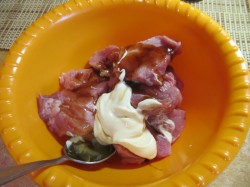 Мясо запеченное с картофелем в рукаве