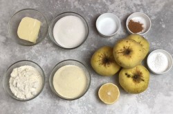 название картинки Насыпной пирог с яблоками