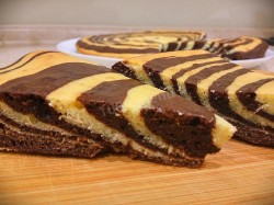 Нежный пирог Зебра на сметане