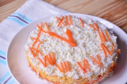 Новогодний салат Часы