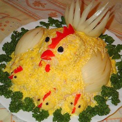 Салат Курица с цыплятами