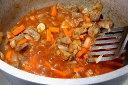 Нут с говядиной