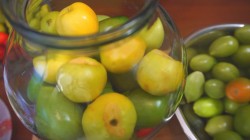 название картинки Очень вкусные маринованные зеленые помидоры с ранеткой