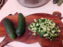 Окрошка с куриным филе