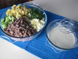 название картинки Окрошка на воде с говядиной и майонезом