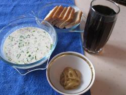 название картинки Окрошка по классике на сметане с водой