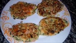 название картинки Оладьи из кабачков с сыром и ветчиной