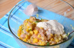 Оладьи из курицы и кукурузы