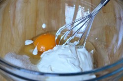 Оладьи с тыквенным пюре и яблоками на сметане