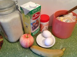 Оладьи с яблоками и бананами на кефире