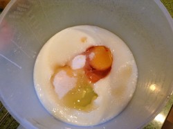 Оладьи с яблоками и бананами на кефире