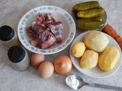 Оливье с говядиной салат