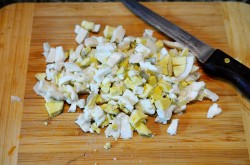 Оливье с мясом салат