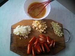 название картинки Омлет с помидорами и сельдереем