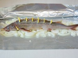 Осетр в духовке целиком