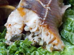 Осетр в духовке целиком