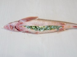 Осетр в духовке целиком