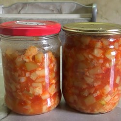 Острая закуска из кабачков на зиму